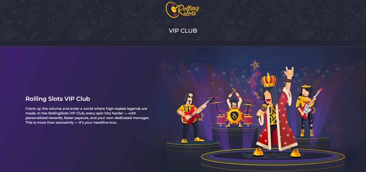 Rolling Slots Casino VIP Club and Loyalty Program